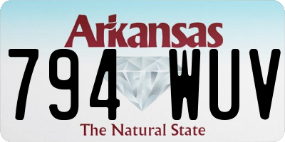 AR license plate 794WUV