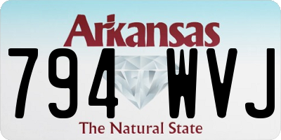 AR license plate 794WVJ