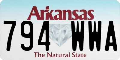 AR license plate 794WWA