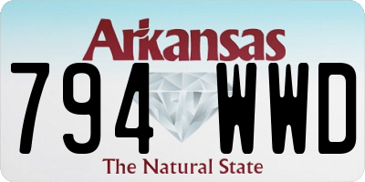 AR license plate 794WWD