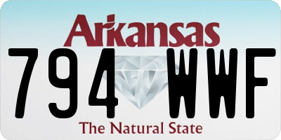 AR license plate 794WWF