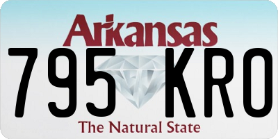 AR license plate 795KRO