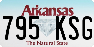 AR license plate 795KSG