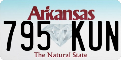 AR license plate 795KUN