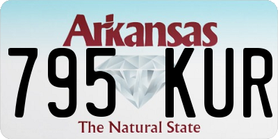 AR license plate 795KUR
