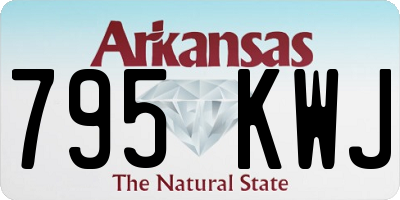 AR license plate 795KWJ
