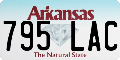 AR license plate 795LAC