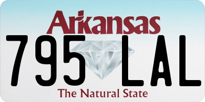 AR license plate 795LAL