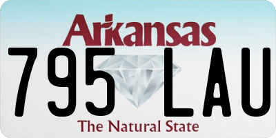 AR license plate 795LAU
