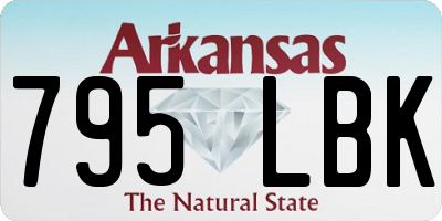 AR license plate 795LBK