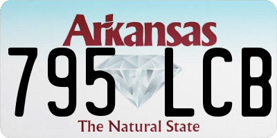 AR license plate 795LCB