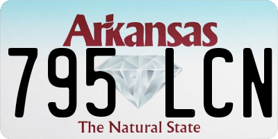 AR license plate 795LCN
