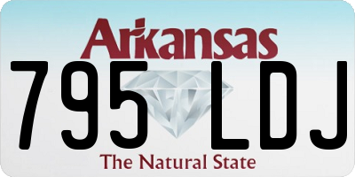 AR license plate 795LDJ