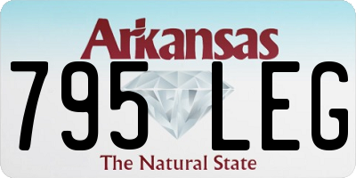 AR license plate 795LEG