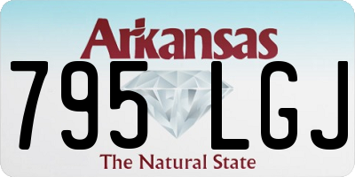 AR license plate 795LGJ