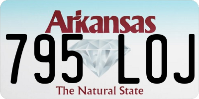 AR license plate 795LOJ