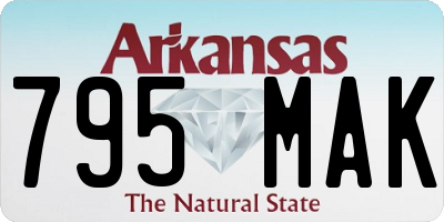 AR license plate 795MAK