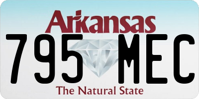 AR license plate 795MEC