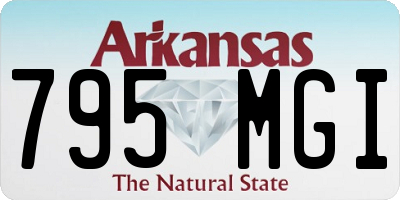 AR license plate 795MGI