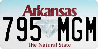 AR license plate 795MGM