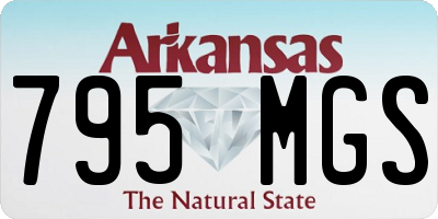 AR license plate 795MGS