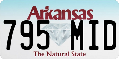 AR license plate 795MID