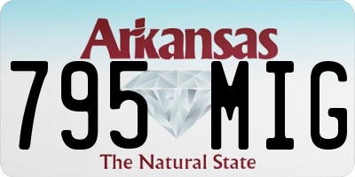 AR license plate 795MIG