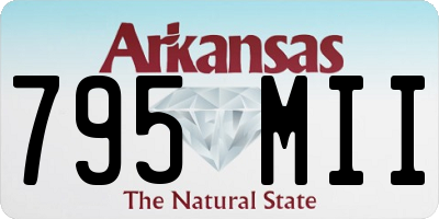AR license plate 795MII