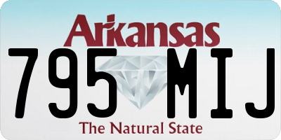 AR license plate 795MIJ
