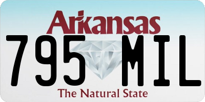 AR license plate 795MIL