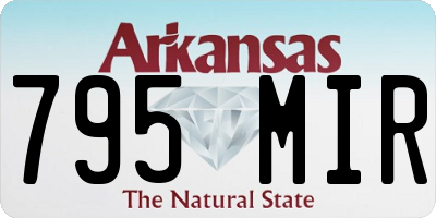 AR license plate 795MIR