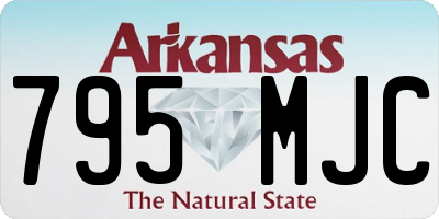 AR license plate 795MJC