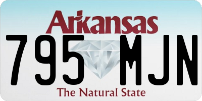 AR license plate 795MJN
