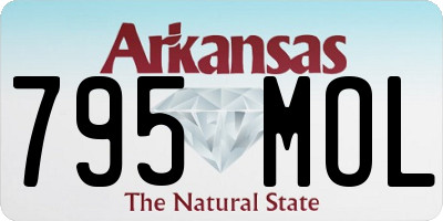 AR license plate 795MOL