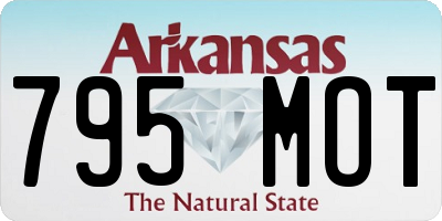 AR license plate 795MOT