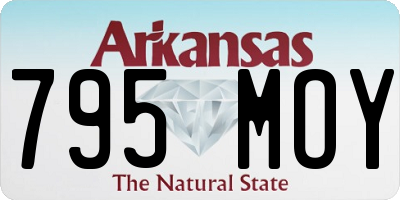 AR license plate 795MOY