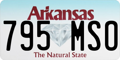 AR license plate 795MSO