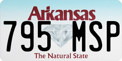 AR license plate 795MSP