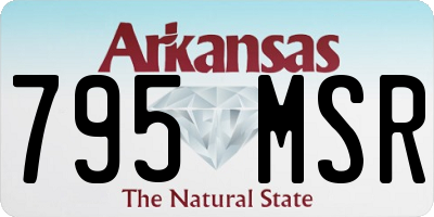 AR license plate 795MSR