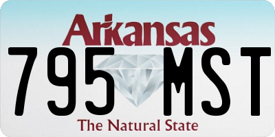 AR license plate 795MST