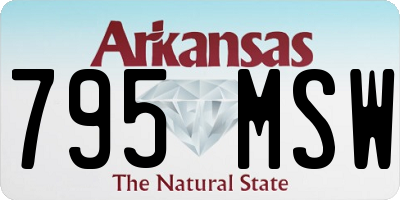 AR license plate 795MSW