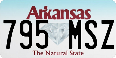 AR license plate 795MSZ
