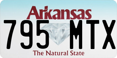 AR license plate 795MTX