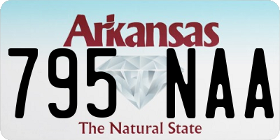 AR license plate 795NAA