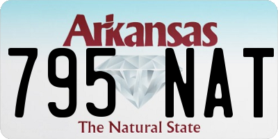 AR license plate 795NAT
