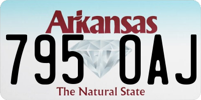 AR license plate 795OAJ