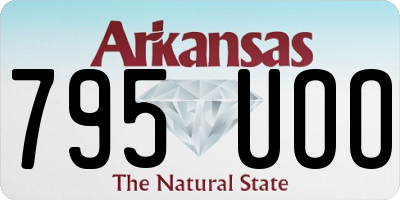 AR license plate 795UOO