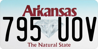AR license plate 795UOV
