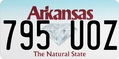 AR license plate 795UOZ