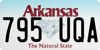 AR license plate 795UQA